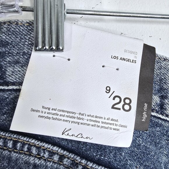 NWT KANCAN Stacy High Rise Mom Jean Shorts Distressed Frayed Size 9/28 - Picture 12 of 12